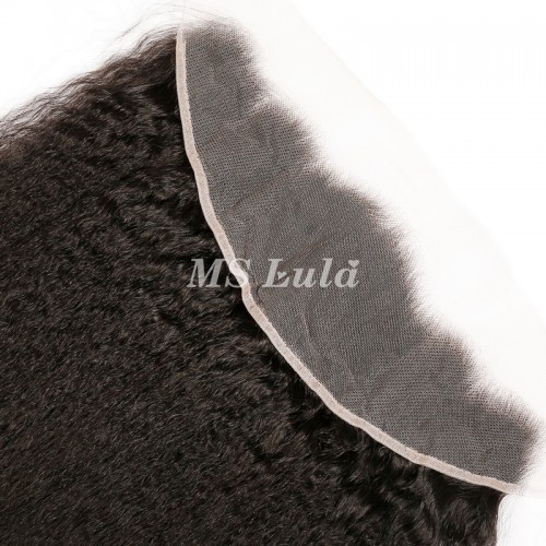 Virgin Human Hair Kinky Straight 13x4 13x6 Transparent Lace Frontal | Human Hair Wig | Lace Front